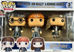Funko Pop! Harry Potter, Ron Weasley & Hermione Granger (3-Pack)