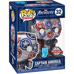 Funko Pop! Avengers: Captain America (Art Series) (Special Edition) #32 (Hard Stack Included)