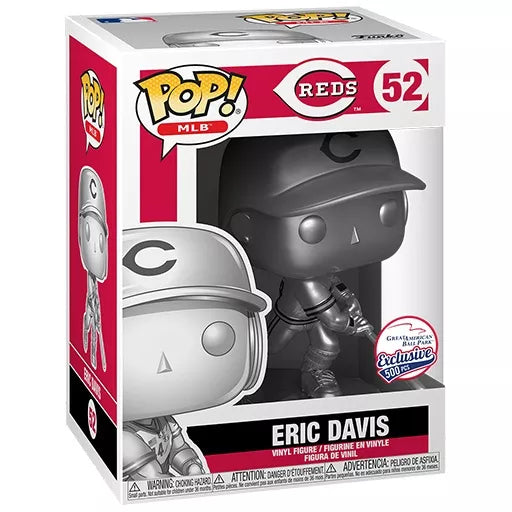 Funko Pop MLB Eric Davis silver 500 piece Great American Ball Park exclusive number 52 in box