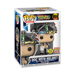 Funko Tees Size L - Back to the Future: Doc Emmett Brown (Glows in the Dark) (only in Pop & Tee) #959