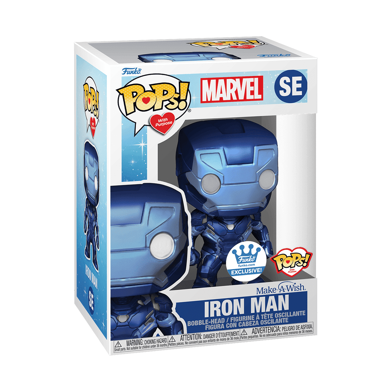 Funko Pop Marvel Make A Wish Iron Man metallic Funko Limited Edition Exclusive SE