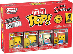 Funko Bitty Pop! The Simpsons 4-Pack: Bart Simpson, Mr. Burns, Krusty the Clown & Lard Lad (Chase) (Some Box Damage)
