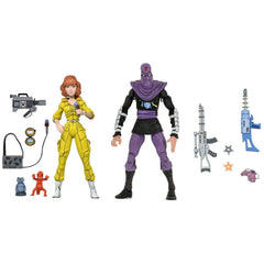 NECA: Teenage Mutant Ninja Turtles: April O'neil vs Foot Soldier (Bashed) 6-inch Action Figure