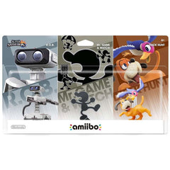 Nintendo - Amiibo: Super Smash Bros. - Retro 3-Pack (R.O.B., Mr. Game & Watch & Duck Hunt) (box damage)