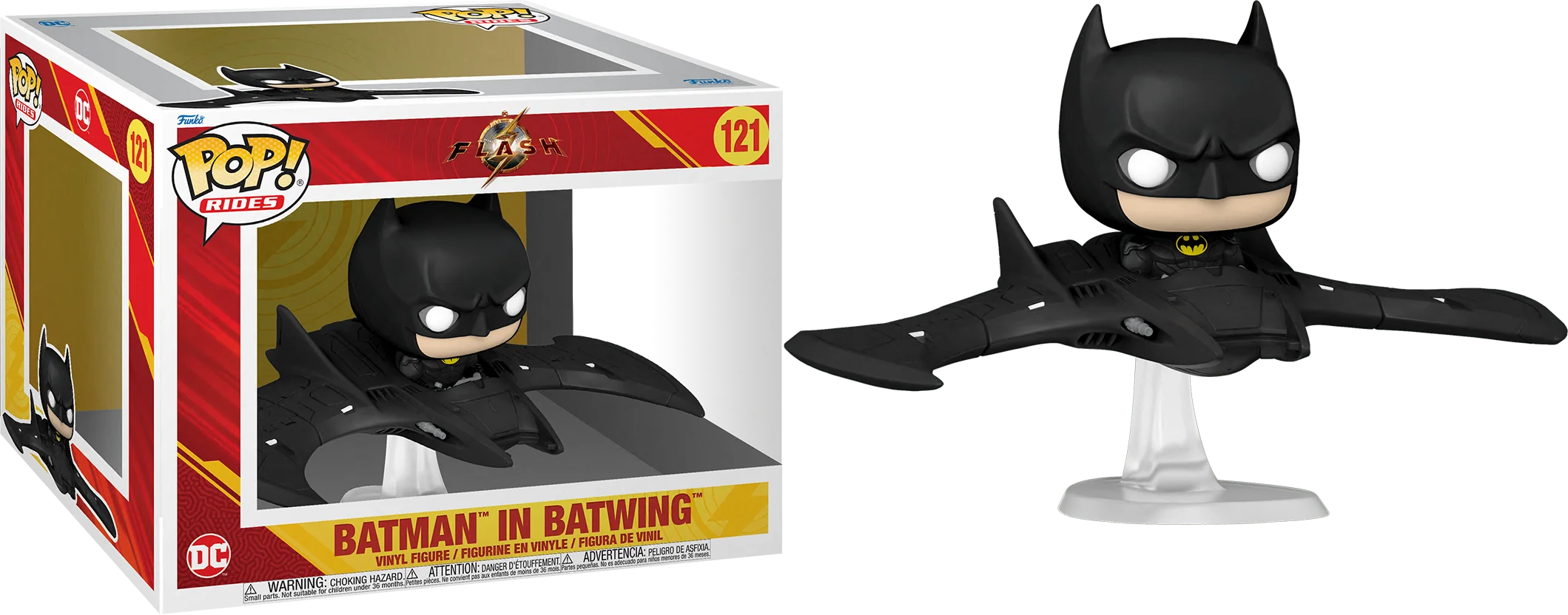 Funko Pop! The Flash: Batman in Batwing #121 in retail box