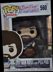 Funko Pop! Bob Ross: Bob Ross and Peapod (Funko Special Edition) #560 (Small Box Damage)