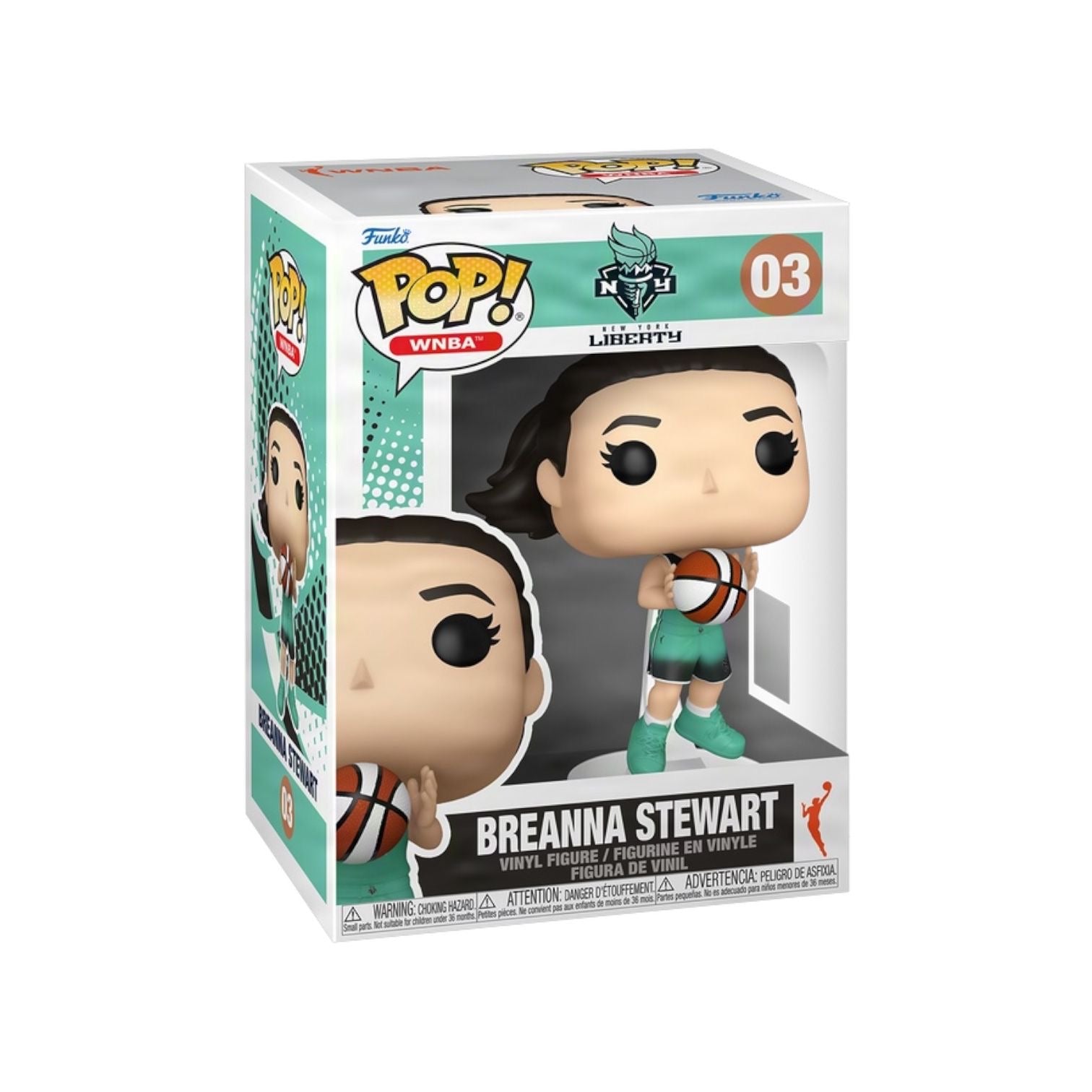Funko Pop! WNBA New York Liberty: Breanna Stewart #03 with retail box