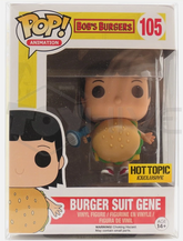 Funko Pop Animation series Bob's Burgers Burger Suit Gene - Hot Topic vinyl #105