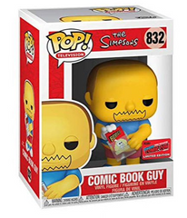 EXCLUSIVE THE SIMPSONS COMIC BOOK GUY 3.75" POP TV VINYL FIGURE FUNKO 832