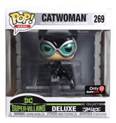 Funko Pop DC Super-Villains Catwoman GameStop Exclusive Deluxe number 269 boxed figure