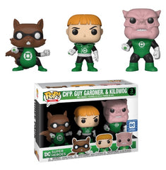 Funko Pop! DC Ch'p Guy Gardner and Kilowog Legion of Collectors Exclusive boxed 3-pack