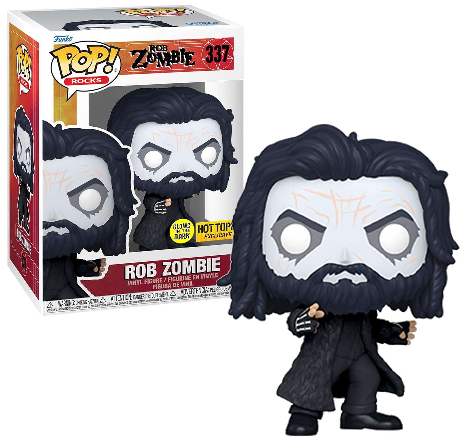 Funko Pop Rocks Rob Zombie Glow Hot Topic Exclusive number 337 in box