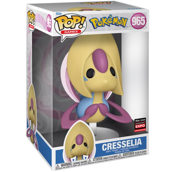 Funko Pop Pokemon Cresselia 2024 Entertainment Expo number 965 boxed 10 inch Jumbo figure