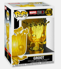 Funko Pop Marvel Studios 10 - Groot (Gold Chrome) 378