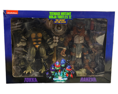 NECA: Teenage Mutant Ninja Turtles II - The Secret of the Ooze: Tokka and Rahzar (loose head and screen in box)
