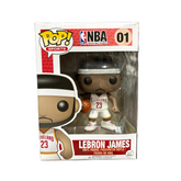 Funko Pop! Cleveland Cavaliers: Lebron James (white jersey) #01 (small wrinkle on plastic)