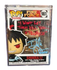 Funko Pop! Shinra with Fire (Signed by Derick Snow- COA) #981