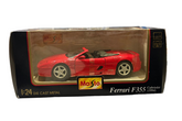 Maisto: 1:24 Die Cast Metal Ferrari F355 Cabriolet (1994) (shelf wear)