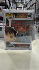 Funko Pop Fire Force 981 Shinra BOXLUNCH signed Derick Snow COA, With Quote!