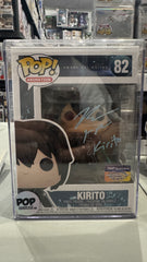 Funko Pop Kirito Sword Art Online Figure 82 signed By Bryce Papenbrook