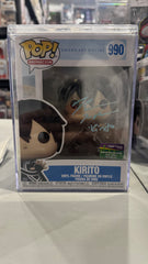Funko Pop Kirito Sword Art Online Figure 990 signed By Bryce Papenbrook