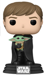 Pop Star Wars The Mandalorian 3.75 Inch Figure - Luke Skywalker with Grogu #482