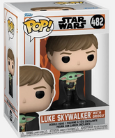 Pop Star Wars The Mandalorian 3.75 Inch Figure - Luke Skywalker with Grogu #482