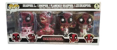 Funko Pop! Deadpool: Deadpool in Cake / Dinopool / Flamenco Deadpool / Roman Senator Deadpool 4-Pack (Missing sticker)