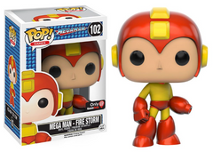 Funko Pop Mega man Orange Fire Storm 102 GameStop Exclusive