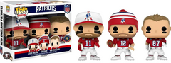 Funko Pop! NFL Football PATRIOTS 3 Pack Brady, Edelman & Gronkowski VAULTED Rare
