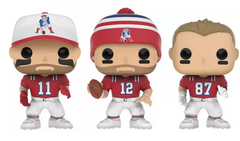 Funko Pop! NFL Football PATRIOTS 3 Pack Brady, Edelman & Gronkowski VAULTED Rare