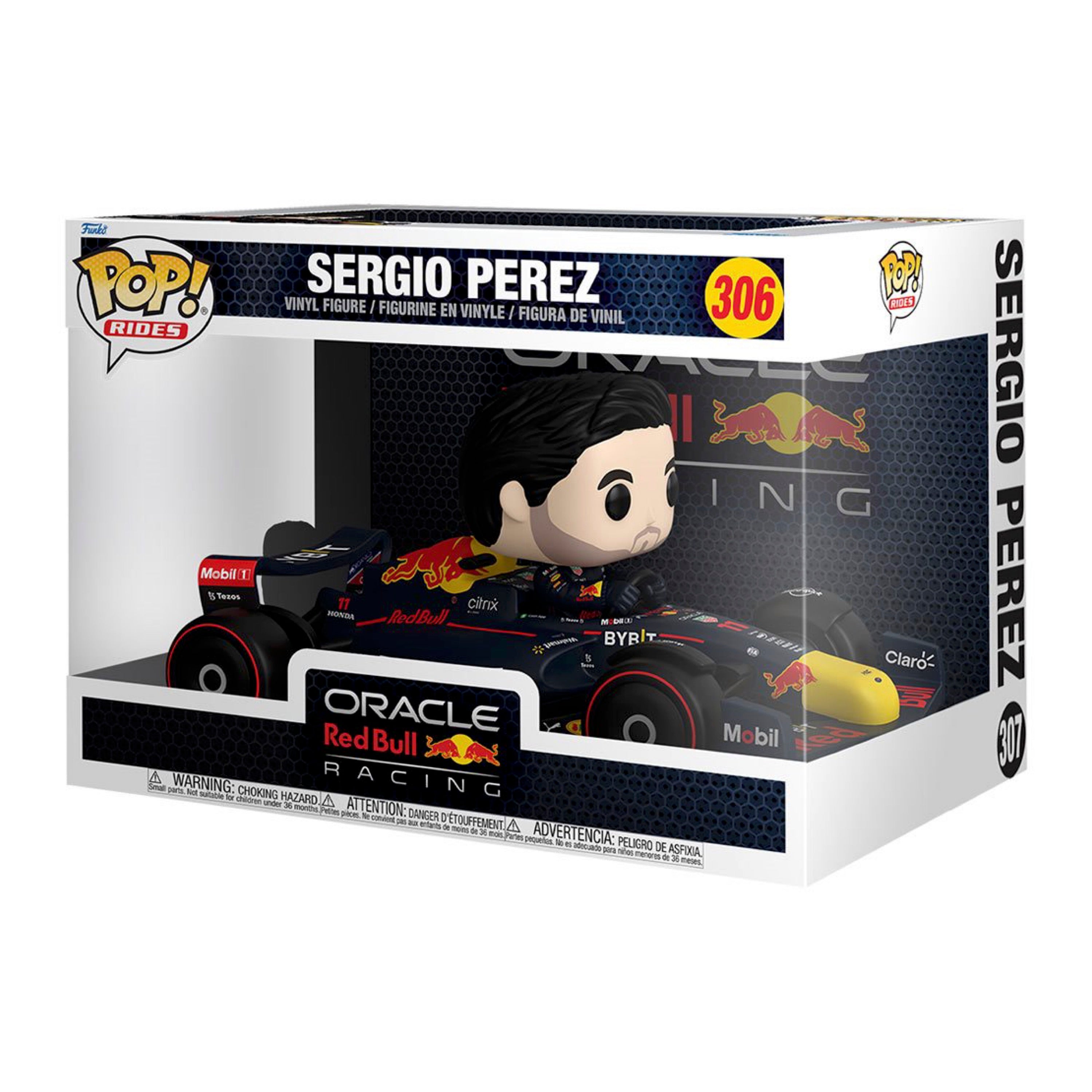 Funko Pop! Rides Sergio Pérez in Oracle Red Bull Racing Car #306 boxed figure