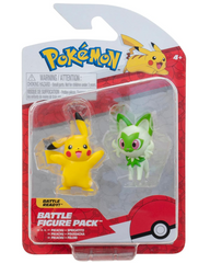 Pokémon Battle Figure First Partner 2 Pack - 2-Inch Sprigatito and Pikachu Battle Figures