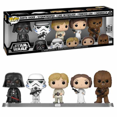 Funko Pop! Star Wars: Darth Vader, Stormtrooper, Luke Skywalker, Princess Leia & Chewbacca (2022 Galactic Convention Exclusive) 5-Pack in retail box