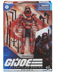 G.I. Joe Classified Series Series Red Ninja Action Figure 08 Collectible Toy, Multiple Accessories