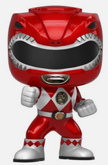 FUNKO POP TELEVISION POWER RANGERS #406 RED RANGER (METALLIC)