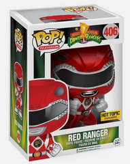 FUNKO POP TELEVISION POWER RANGERS #406 RED RANGER (METALLIC)