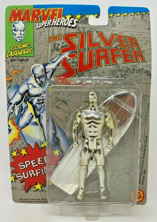 Action figure , silver color , Silver surfer