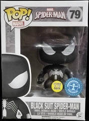 Funko Pop! Spider-Man: Black Suit Spider-Man (Glow, Underground Toys Exclusive) #79