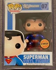 Funko Pop! DC Universe Superman Metallic CHASE #07! RARE, VAULTED!
