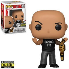 Funko Pop! WWE The Rock with Championship Belt Pop! Vinyl Figure - Entertainment Earth Exclusive