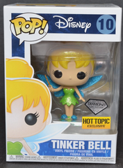 Funko Pop 'Disney' TINKER BELL GLITTER Vinyl Figure #10 Hot Topic Diamond