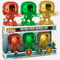 Aquaman Arthur Curry in Hero Suit Exclusive Pop 3 Pack