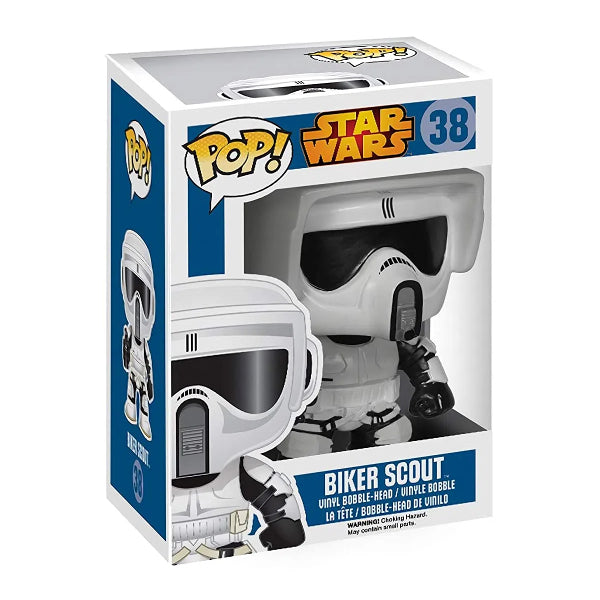 Funko Pop Star Wars Biker Scout number 38 in box