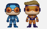 Funko POP! DC Heroes ~ BLUE BEETLE & BOOSTER GOLD METALLIC VINYL FIGURE SET