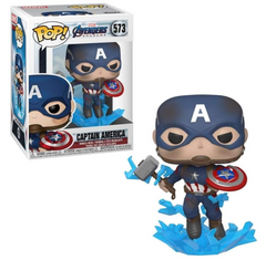 Funko Pop! Marvel Avengers Endgame #573 Captain America with Mjolnir & Broken Shield