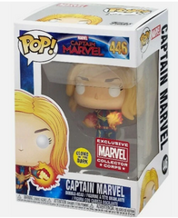 Funko POP #446 Marvel Captain Marvel Glow Collectors Corp Exclusive