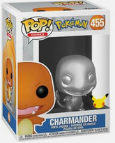 Funko Pop! Pokemon Metallic Silver Charmander #455 25 Year Anniversary