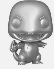 Funko Pop! Pokemon Metallic Silver Charmander #455 25 Year Anniversary
