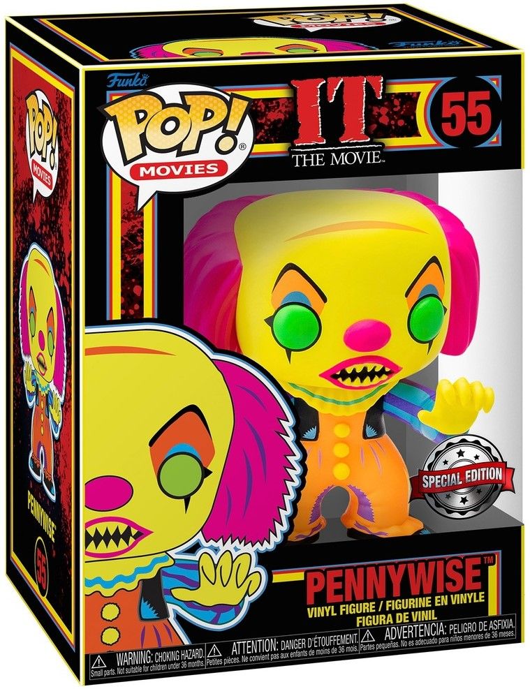 Funko Pop IT Pennywise Blacklight Special Edition number 55 in box